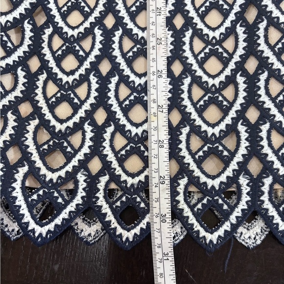 Navy Blue  Semi-Formal Dress Size Medium Brocade Minuet - Picture 9 of 12